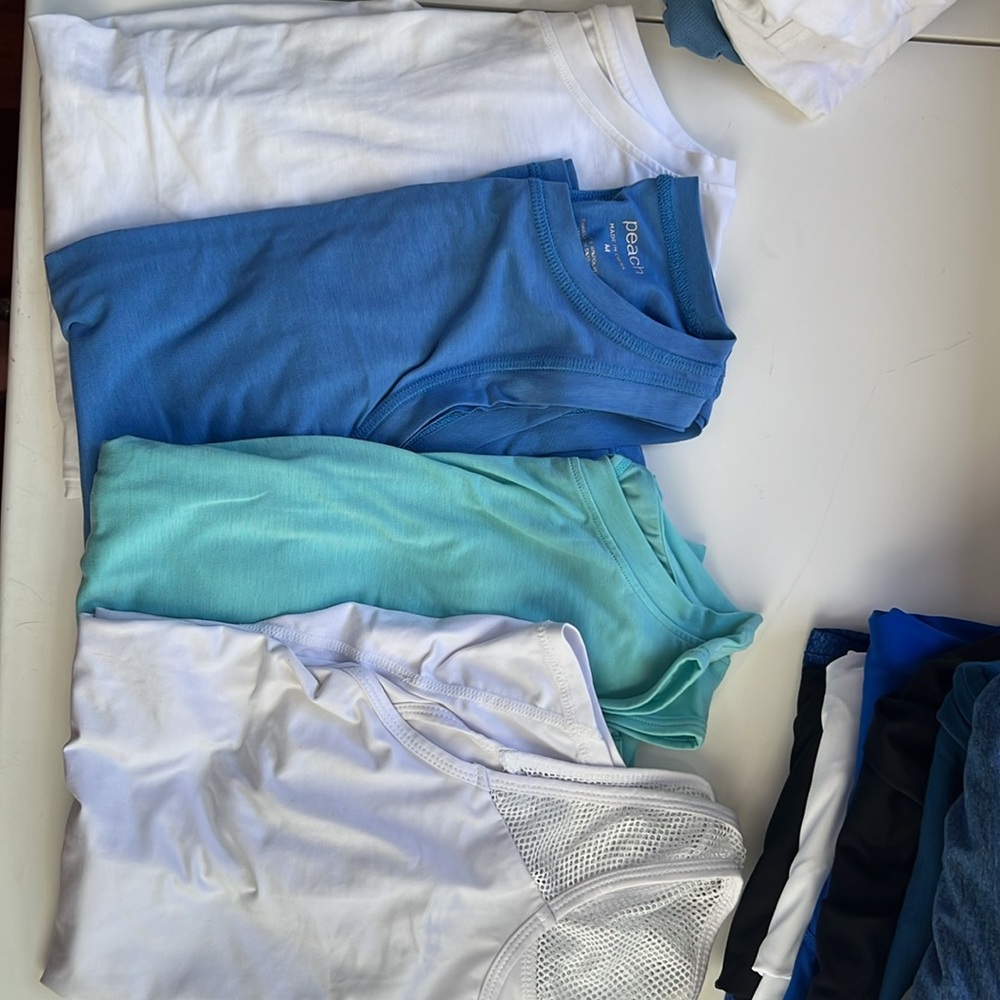 16 Assorted Size Medium Workout Shirts - image 7